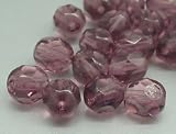 Glasperlen zum Auffaedeln 5mm (Amethyst), 100 Stueck