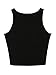 Persun Women's Black Basic Elastic Sleeveless Plain Crop Top
