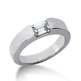 Buy 0.75 Ct Diamond Solitaire Ring Engagement Emerald Cut 14k Gold SI3 H by dalesinc.com DALES Diamond Store