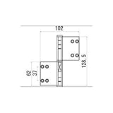 LIXIL メンテナンス部品 ドア 引戸用部品 丁番 玄関 店舗 勝手口 テラスドア 住宅防火玄関用交換用丁番(3枚入) ブラック 左[DDZT1103L]