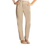 Lee Womens Petite Side Elastic Pleated Stretch Khakis - String - 465-3670j