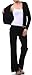 ToBeInStyle Women's Regular Drawstring Pants w/ Hoodie Sweatshirt Velour Set