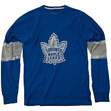 NHL Men's Toronto Maple Leafs Stanley Long Sleeve Sueded Jersey Knit Tee (Dark Royal, Medium)