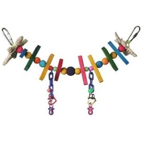 Super Bird Creations Mini Rainbow Bridge 2x9in Bird Toy by Super Bird Creations