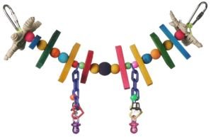 Super Bird Creations Mini Rainbow Bridge 2x9in Bird Toy