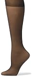 No Nonsense Women's Sheer Toe Knee Highs, 10 Pair Pack, Off Black, One Size
