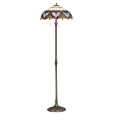 Heart Motif Patina Bronze Tiffany-Style Floor Lamp