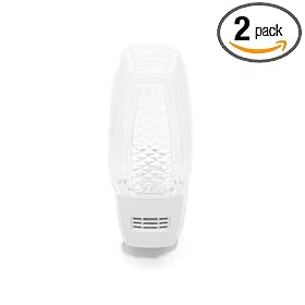 Leviton 48561-2W .5 W, 120 V, Automatic On/Off LED, Night Light with Etched Shade, 2-Pack, White: Home Improvement