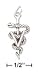 Sterling Silver Veterinary Symbol Charm V Wrapped Snake