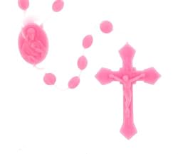 Pink Rosary - 17'' in Length