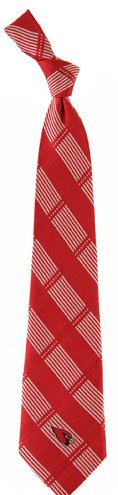 Arizona Cardinals Cardinal-White Poly Plaid Woven Tie