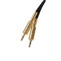 Duronic [ 3.5MM/1B ] BLACK- Auxilary Goldspec AUX-IN 24k Gold input lead wire cable 3.5mm to 3.5mm jack for iPod, iPhone 3G, 3GS, 4G mp3 players and car stereo (1m)
