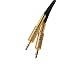 Duronic [ 3.5MM/0.5B ] BLACK- Auxilary Goldspec AUX-IN 24k Gold input lead wire cable 3.5mm to 3.5mm jack for iPod, iPhone 3G, 3GS, 4G mp3 players and car stereo (0.5m)