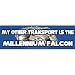 Star Wars My Other Transport is the Millennium Falcon Sticker