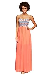 Strapless Polyester/Spandex Spring Summer General Print Maxi Dress 