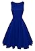 Anni Coco® Women's Classic 1950s Vintage Hepburn Dresses Blue Medium
