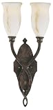 Murray Feiss WB1173PAL Two-Light Alhambra Wall Bracket, Palladio with Sienna Cast Alabaster Stone Shades