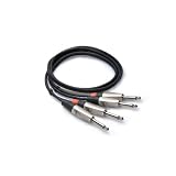 Hosa HPP-005X2 5-Feet Pro Dual Cable 1/4-Inch TS to Same