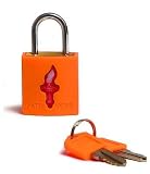 from Safe Skies LLC SAFE SKIES TSA Padlock Single - NEON ORANGE Model 87b