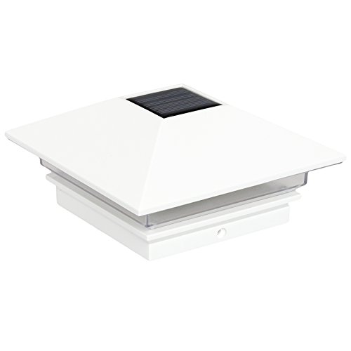 GreenLighting Nominal 4 x 4 Slim LED Solar Post Cap Light for Wood Posts (White)