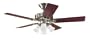 Hunter 25582 The Studio Four-Light 52-Inch Five-Blade Ceiling Fan, Brushed Nickel with Frosted Globes
