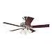 Hunter 25582 The Studio Four-Light 52-Inch Five-Blade Ceiling Fan, Brushed Nickel with Frosted Globes