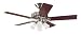Hunter 25582 The Studio Four-Light 52-Inch Five-Blade Ceiling Fan, Brushed Nickel with Frosted Globes