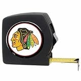 NHL Chicago Blackhawks 25' Black Tape Measure