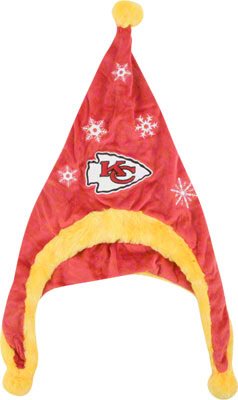 Kansas City Chiefs NFL Official Team logo Stadium Dangle Santa Hat *NEW ITEM*