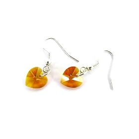 Sakura Cherry Blossom Swarovski Austrian Crystal Dangle Earrings