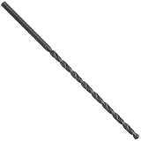 Cleveland 950E High Speed Steel Extra Long Length Drill Bit, Black Oxide, Round Shank, 118 Degree Conventional Point, 9/32" Dia. x 12" Lg (Pack of 1)