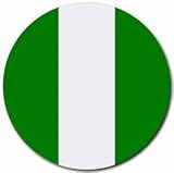 Nigeria Flag Round Mouse Pad