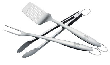 Weber Style 6445 Professional-Grade Stainless-Steel 3-Piece Barbeque Tool Set