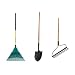Midwest MWC-0001 3-Piece Homeowner's Garden Tool Kit With Poly Leaf Rake, Bow Rake & Round Point Shovel