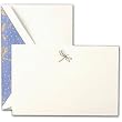 Engraved Gold Dragonfly Correspondence Cards
