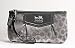 Coach Silver Grey Madison Op Art Lurex Large Clutch Wristlet 43306