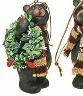 Holiday Bear with Scarf Ornaments (12-pc Set) 3.5-inch