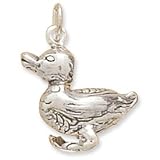 Sterling Silver Duck Charm