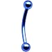 16 Gauge Blue Electro Titanium Eyebrow Ring