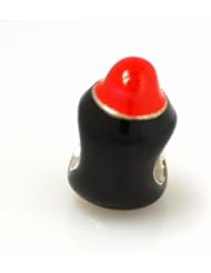 Sterling Silver Enamel Lipstick Charm Bead-fits Pandora, Troll & Chamilia European Charm Bracelets