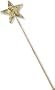 Star Magic Wand with Sequins Gold Sequined Halloween Costume Fairy Princess Accessory