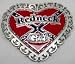 REDNECK GIRL RED HEART  BELT BUCKLE,WITH REBEL FLAG