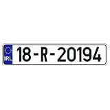 Ireland - Authentic 21" EEC European License Plate (Random)