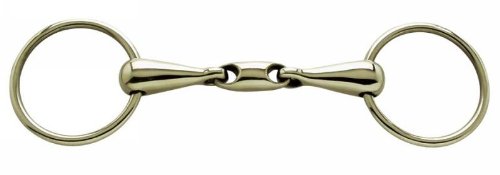 PFIFF Doppeltgebrochenes Gebiss, Argentan, 15,5 cm, 006037-70-155