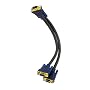 Cables To Go - 29610 - Ultima HD15M to Dual HD15F SXGA Monitor Y-Cable (Dark Grey)