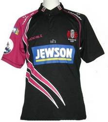 Gloucester 2011/12 European Replica Rugby Shirt Black/Pink - size S Gloucester 2011/12 European Replica Rugby Shirt Black/Pink - size S