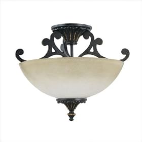 Wisteria Semi Flush Light in Sable Bronze by Thomas Lighting