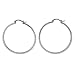 Sterling Silver CZ Lined Large Hoop Earrings