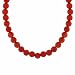 Sterling Silver 6mm Genuine Carnelian Stone Bead Beaded Chain 15-19 Necklace