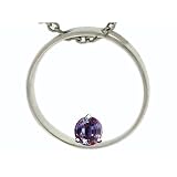 0.30 cttw Circle Of Love Lab Created Alexandrite Pendant - 14kt White or Yellow Gold